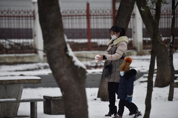 Горожане гуляют после первого снегопада, выпавшего 3 декабря. - Sputnik Узбекистан
