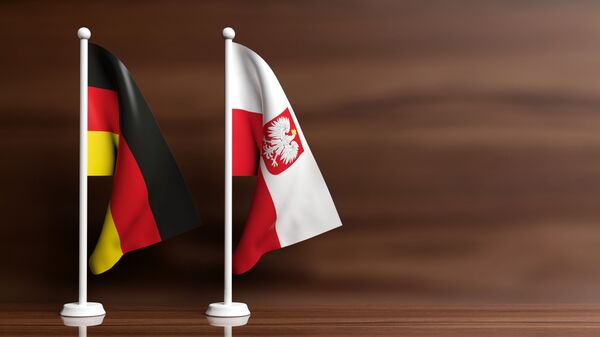 Флаги Германии и Польши - Sputnik Ўзбекистон