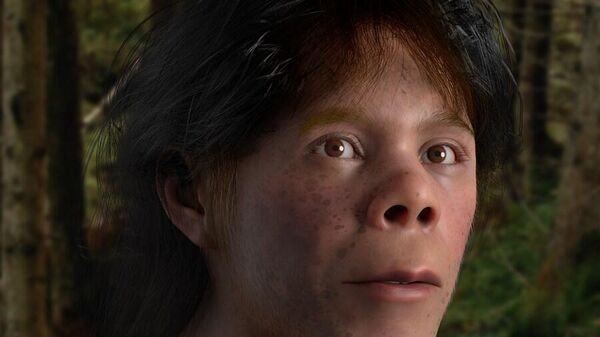 Облик мальчика-неандертальца, восстановленный с помощью технологии цифровой 3D-реставрации. - Sputnik Узбекистан