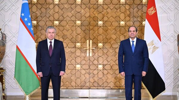 Церемония подписания документов по итогам встречи президентов Узбекистана и Египта. - Sputnik Узбекистан