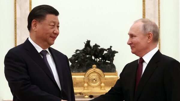 Встреча президента РФ В. Путина с председателем КНР Си Цзиньпином - Sputnik Ўзбекистон