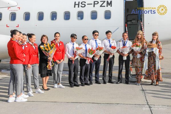 V Tashkent pribil perviy samolet  novoy natsionalnoy aviakompanii Silk Avia - Sputnik O‘zbekiston