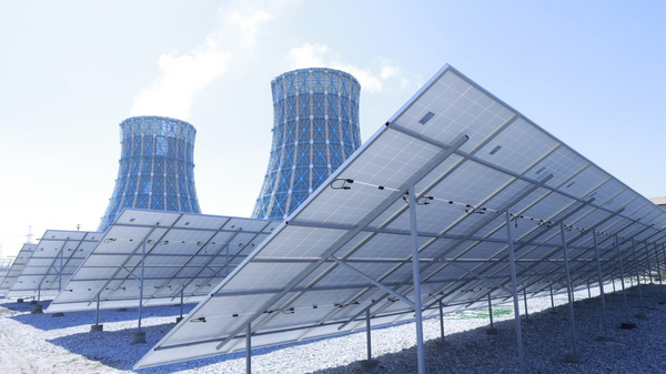 На Навоийской ТЭС началось строительство солнечной фотоэлектрической станции - Sputnik Ўзбекистон