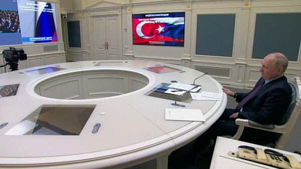 Privetstvie Putina i Erdogana v nachale seremonii na AES Akkuyu - Sputnik O‘zbekiston