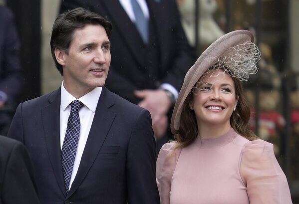 Премьер-министр Канады Джастин Трюдо с супругой Софи Грегуар-Трюдо. - Sputnik Узбекистан