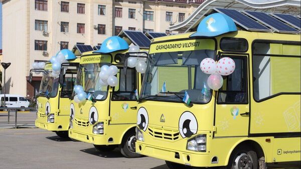 Автобусы Aqlvoy доехали до Сурхандарьинской и Кашкадарьинской областей - Sputnik Узбекистан