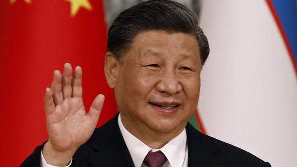 Председатель КНР Си Цзиньпин во время саммита Китай-Центральная Азия в Сиане 19 мая 2023 года. - Sputnik Ўзбекистон