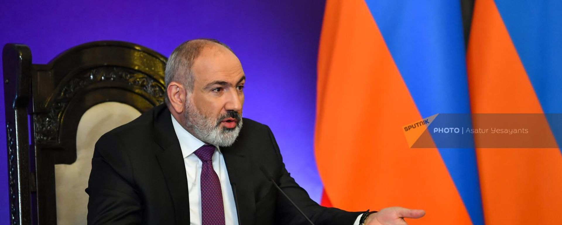 Premyer-ministr Nikol Pashinyan vo vremya press-konferensii (22 maya 2023). Yerevan - Sputnik O‘zbekiston, 1920, 20.08.2026