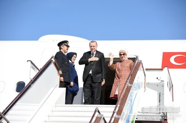 Turkiya prezidenti Rejep Tayyip Erdog‘anning 2018-yili O‘zbekistonga amalga oshirgan tashrifi.  - Sputnik O‘zbekiston