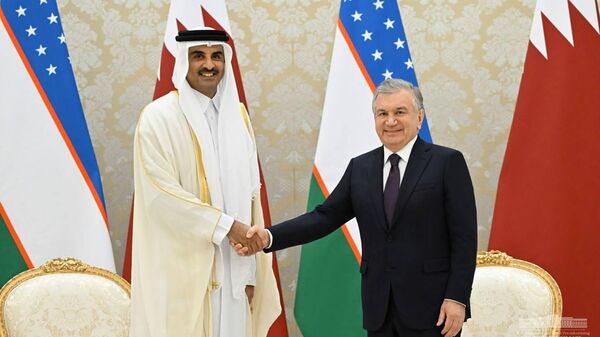 Церемония подписания двусторонних документов между Республикой Узбекистан и Катаром. - Sputnik Узбекистан