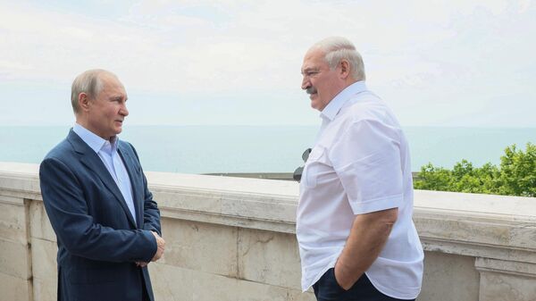 Встреча президентов РФ и Белоруссии В. Путина и А. Лукашенко. - Sputnik Узбекистан