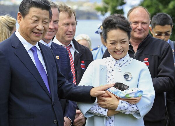 Председатель КНР с супругой во время визита в Австралию, ноябрь 2014 г.  - Sputnik Узбекистан