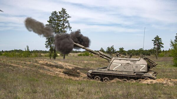 Работа крымских артиллеристов на Херсонском направлении - Sputnik Узбекистан