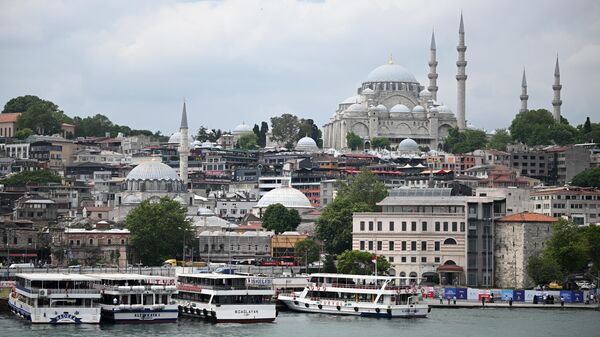 Вид на мечеть Сулеймание в Стамбуле - Sputnik Ўзбекистон