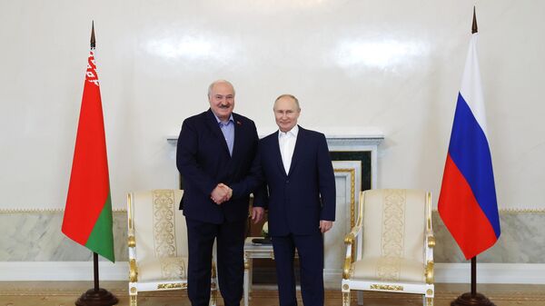 Встреча президента РФ В. Путина и президента Белоруссии А. Лукашенко - Sputnik Узбекистан