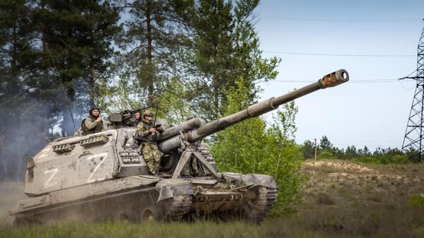 Работа крымских артиллеристов на Херсонском направлении - Sputnik Узбекистан