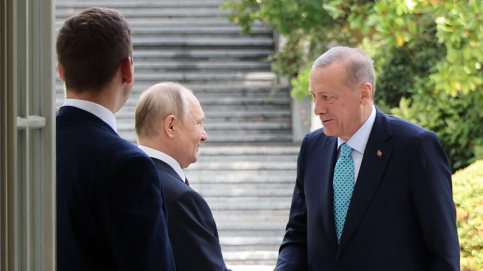 Президент РФ В. Путин провел переговоры с президентом Турции Р. Т. Эрдоганом - Sputnik Узбекистан, 1920, 06.09.2023