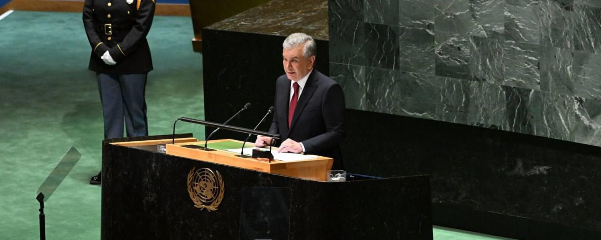 Prezident Uzbekistana vistupil na 78-y sessii Generalnoy Assamblei OON - Sputnik O‘zbekiston, 1920, 19.09.2025