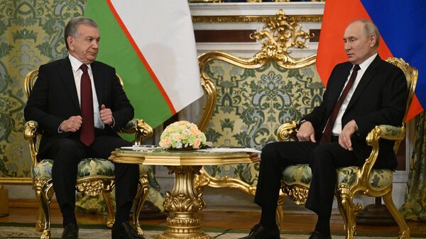 Peregovori prezidenta RF V. Putina i prezidenta Uzbekistana G. Mirziyeyeva - Sputnik O‘zbekiston