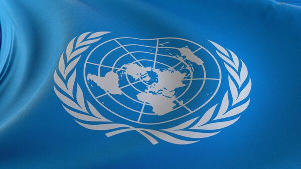 Флаг Организации Объединённых Наций (ООН). - Sputnik Ўзбекистон
