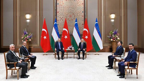 Встреча Шавката Мирзиёева с Президентом Турецкой Республики Реджепом Тайипом Эрдоганом. - Sputnik Узбекистан