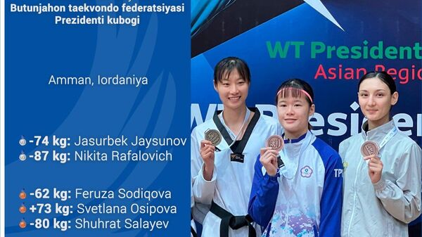 Taekvondisti Uzbekistana zavoyevali 5 medaley na turnire v Iordanii. - Sputnik O‘zbekiston