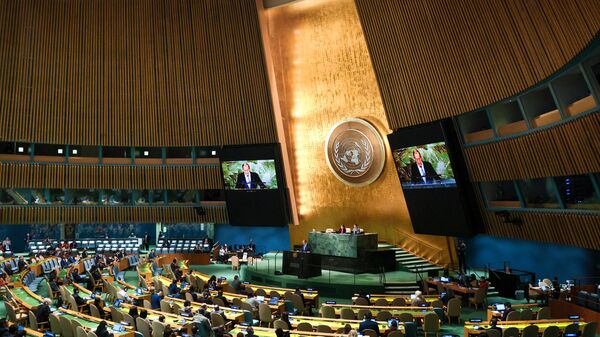 Выступление С. Лаврова на сессии Генассамблеи ООН. Архивное фото - Sputnik Узбекистан
