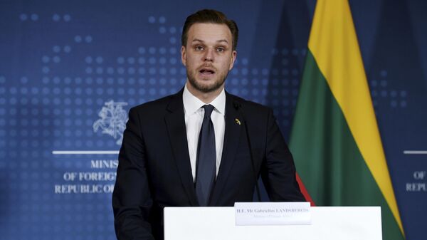 Ministr inostrannix del Litvi Gabrielyus Landsbergis. Arxivnoe foto - Sputnik O‘zbekiston