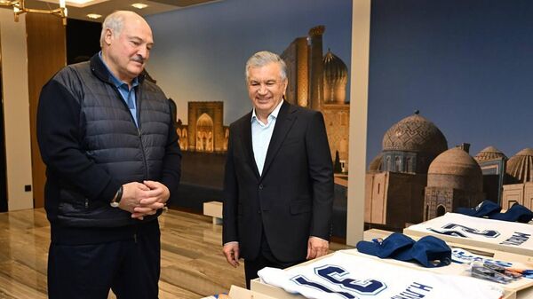 Президент Республики Беларусь Александр Лукашенко посетил ледовый дворец Хумо Арена в городе Ташкенте. - Sputnik Узбекистан