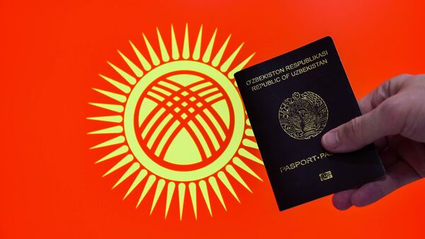 Флаг Кыргызстана и паспорт Узбекистана - Sputnik Узбекистан