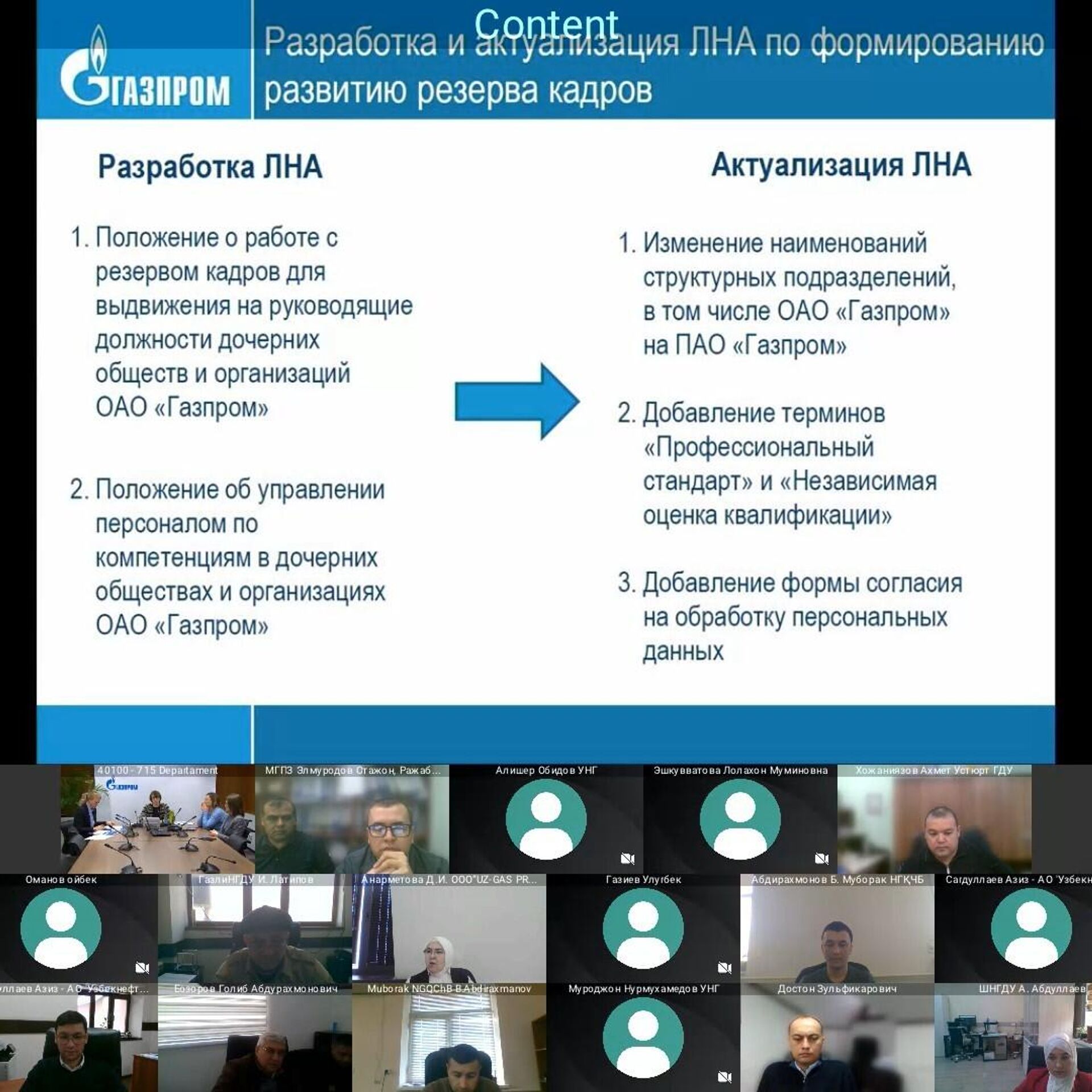 Подготовка кадров: Узбекнефтегаз перенимает опыт российского Газпрома