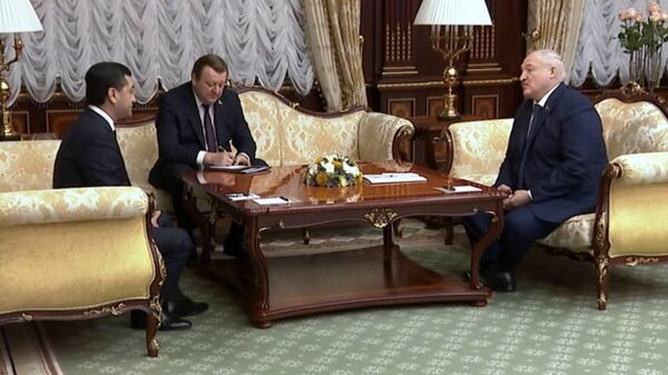 Александр Лукашенко и Бахтиёр Саидов провели встречу в Минске - Sputnik Узбекистан