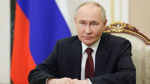Видеообращение президента Владимира Путина к участникам 12-й международной встречи высоких представителей, курирующих вопросы безопасности - Sputnik Узбекистан