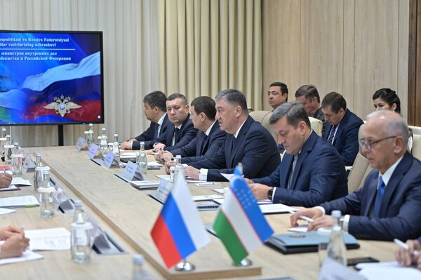Владимир Колокольцев и Пулат Бобожонов обсудили актуальные вопросы сотрудничества России и Узбекистана в правоохранительной сфере - Sputnik Узбекистан