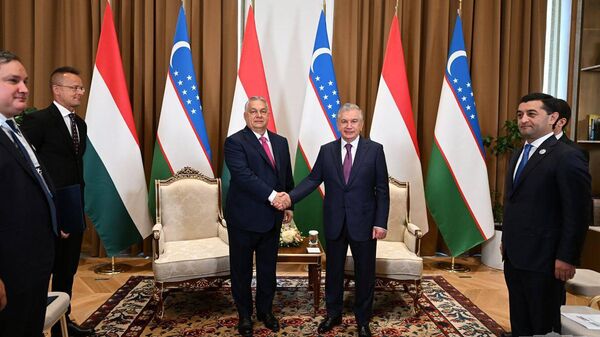В рамках программы неформального саммита ОТГ Шавкат Мирзиёев провел встречу с премьер-министром Венгрии Виктором Орбаном - Sputnik Ўзбекистон
