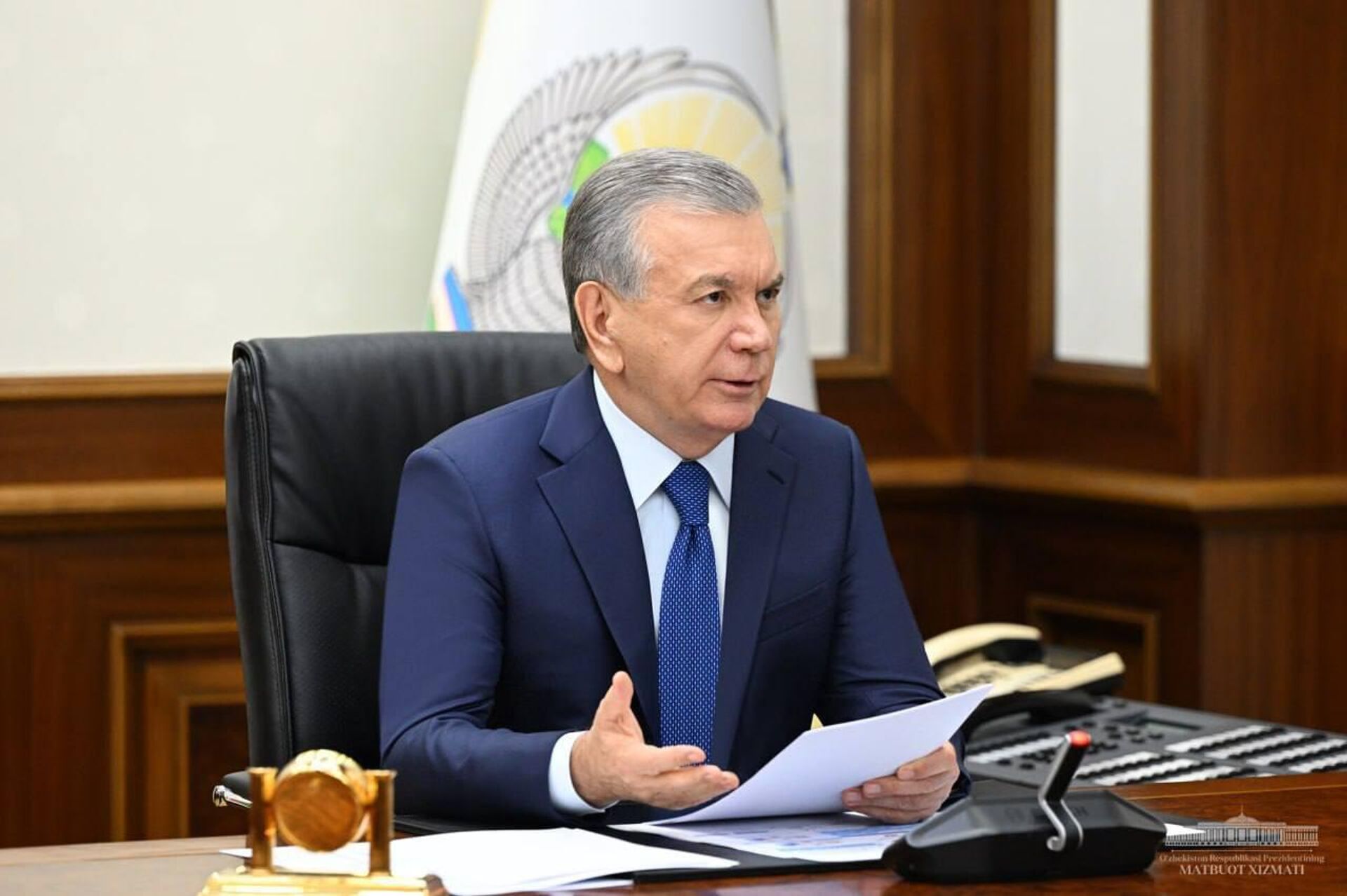 Prezident Shavkat Mirziyoyev  provel soveshanie po voprosam obespecheniya energosberejeniya i rasshireniya ispolzovaniya alternativnix istochnikov energii. - Sputnik O‘zbekiston, 1920, 28.08.2024