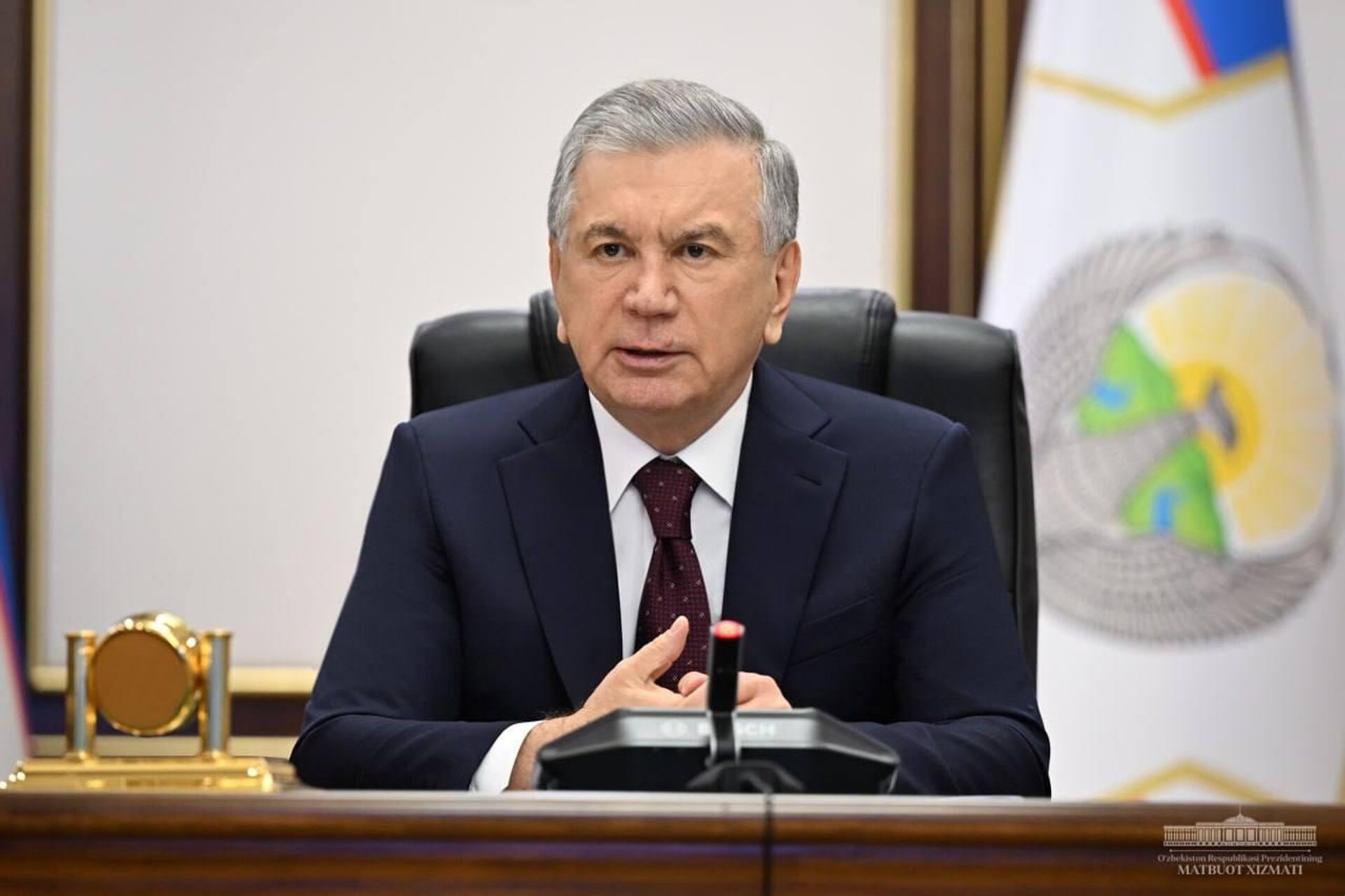 Prezident Shavkat Mirziyoyev 19-sentabrya oznakomilsya s prezentatsiyey o xode realizatsii reform v selskom xozaystve. - Sputnik O‘zbekiston, 1920, 20.09.2024