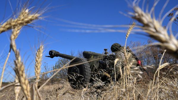 Боевая подготовка артиллеристов ЦВО в ЛНР - Sputnik Узбекистан