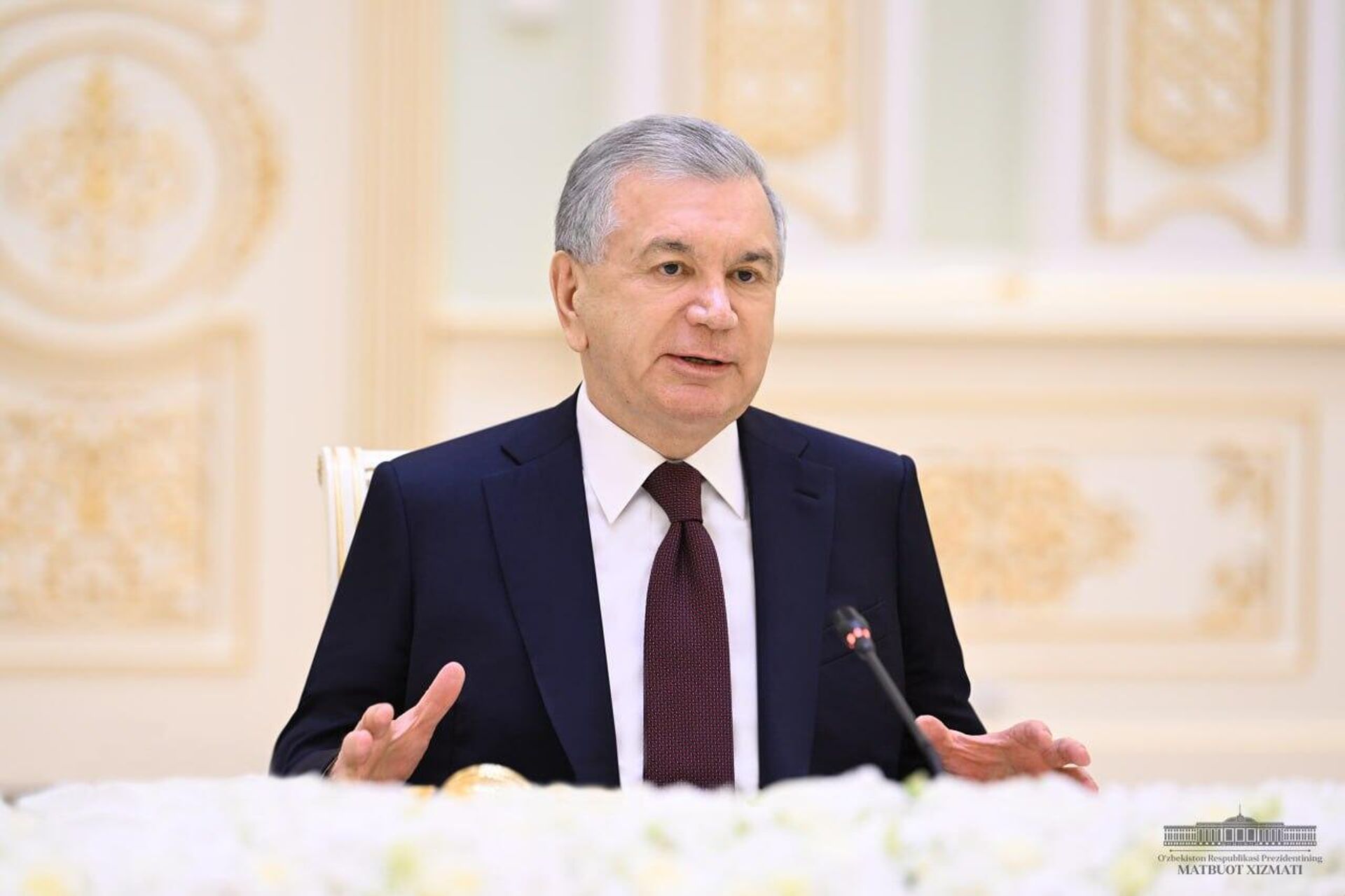 Shavkat Mirziyoyev prinyal zamestitelya Predsedatelya Pravitelstva RF Dmitriya Chernishenko. - Sputnik O‘zbekiston, 1920, 02.11.2024