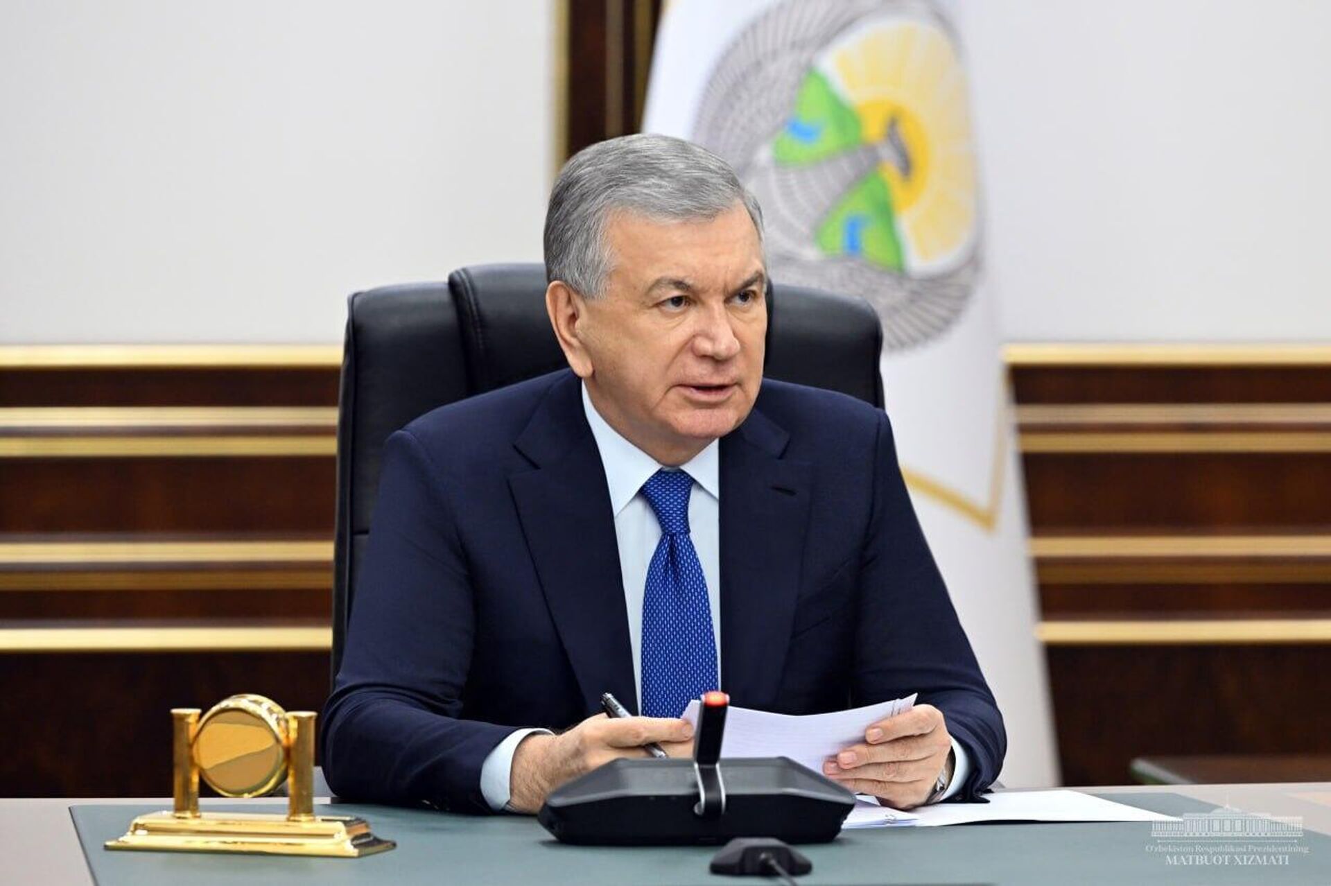 Prezident Shavkat Mirziyoyev oznakomilsya s prezentatsiyey predlojeniy po rannemu viavleniyu i effektivnomu lecheniyu zabolevaniy. - Sputnik O‘zbekiston, 1920, 15.11.2024