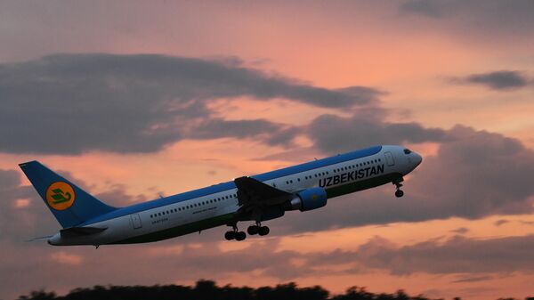 Встреча первого рейса Uzbekistan Airlines в аэропорту Домодедово - Sputnik Ўзбекистон