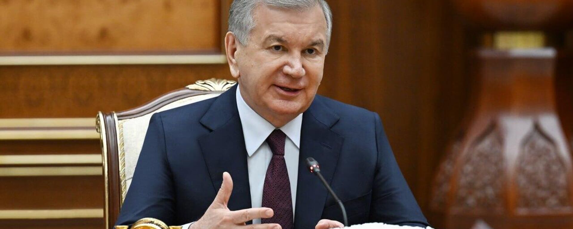 Президент Республики Узбекистан Шавкат Мирзиёев принял делегацию Турецкой Республики во главе с вице-президентом Джевдетом Йылмазом - Sputnik Ўзбекистон, 1920, 24.05.2025