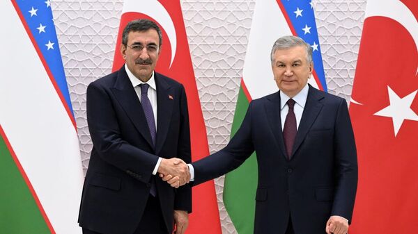 Президент Республики Узбекистан Шавкат Мирзиёев принял делегацию Турецкой Республики во главе с вице-президентом Джевдетом Йылмазом - Sputnik Ўзбекистон