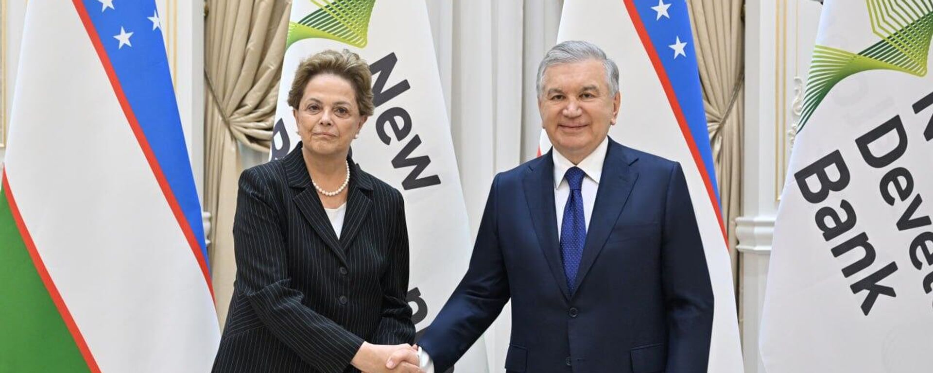 Prezident Uzbekistana Shavkat Mirziyoyev prinyal prezidenta Novogo banka razvitiya BRIKS Dilmu Rusef - Sputnik O‘zbekiston, 1920, 09.06.2025