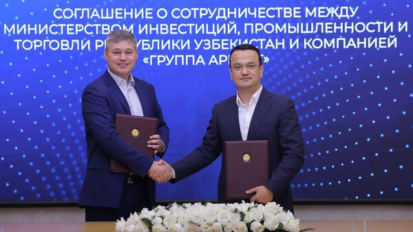 Министр инвестиций, промышленности и торговли Республики Узбекистан Лазиз Кудратов провел встречу с представителями компании “Группа Арнест”. - Sputnik Ўзбекистон
