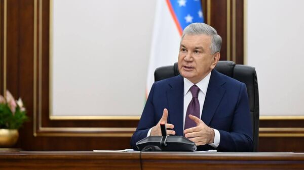 Президент Шавкат Мирзиёев ознакомился с презентацией о мерах по противодействию и предотвращению бытовой коррупции. - Sputnik Ўзбекистон