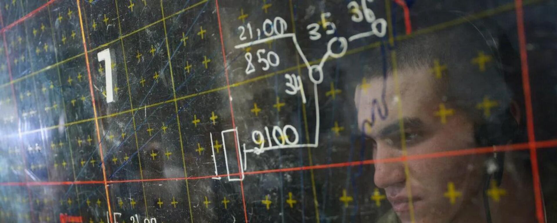 Voyennoslujashiy v komandnom punkte. Arxivnoe foto - Sputnik O‘zbekiston, 1920, 10.08.2025