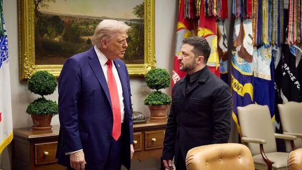 Дональд Трамп и Владимир Зеленский во время встречи
 - Sputnik Ўзбекистон