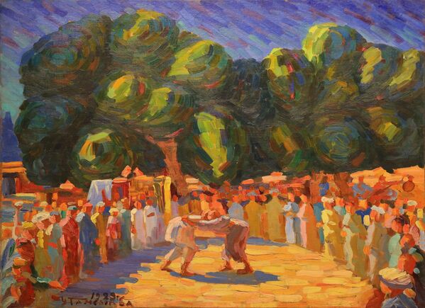 &quot;Борьба&quot; 1929 г. Холст, масло Государственный музей искусств Республики Каракалпакстан имени И.В. Савицкого, Нукус - Sputnik Узбекистан