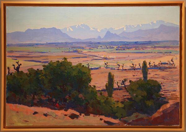 &quot;Долина Чирчика&quot; 1946 год. Холст, масло Дом-музей Урала Тансыкбаева, Ташкент - Sputnik Узбекистан